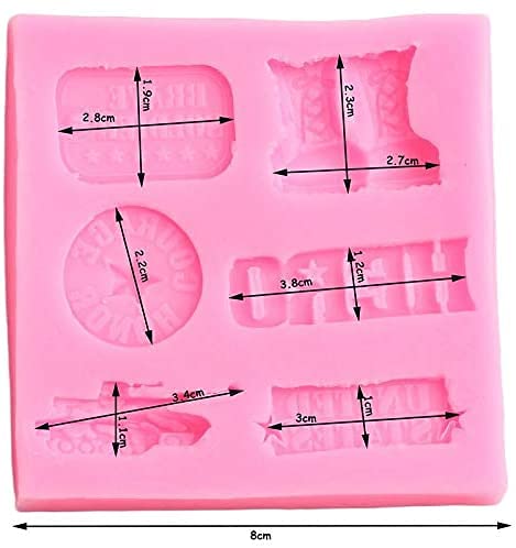 Cestony Mini Soldier Hero Army Tank Silicone Molds For Diy Cake Fondant Biscuit Cookies Soap Sugar Pudding Chocolate Hard Candie