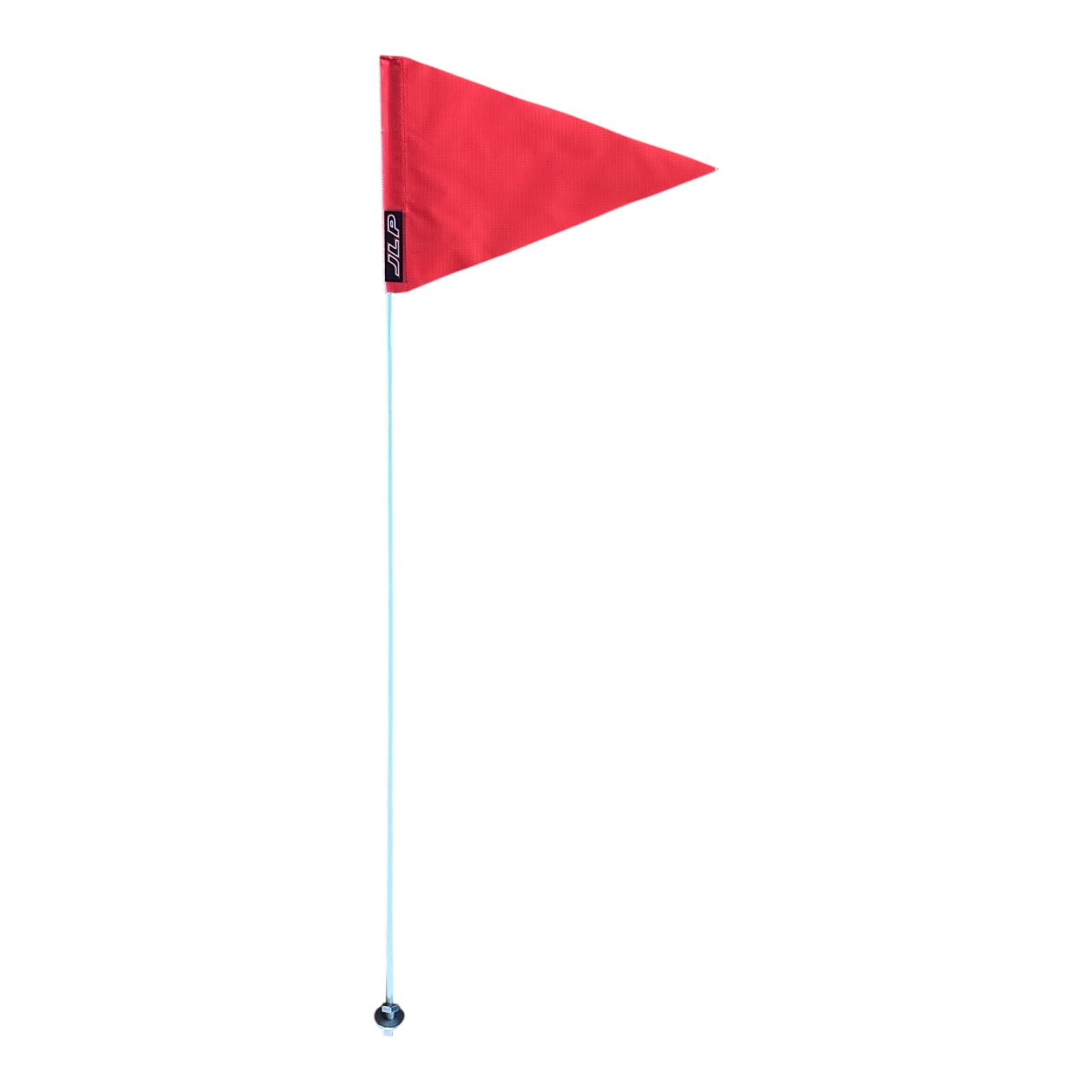 JLP 6-ft Tall 1/4 In Pole 15x12 In Flag Go-Kart Off-Road Out Door Sports 4X4 ATV Glamis Sand Dunes Whip PWC UTV Motorcycle Wind Resistant Nylon Triangle Fluorescent Red-New Condition