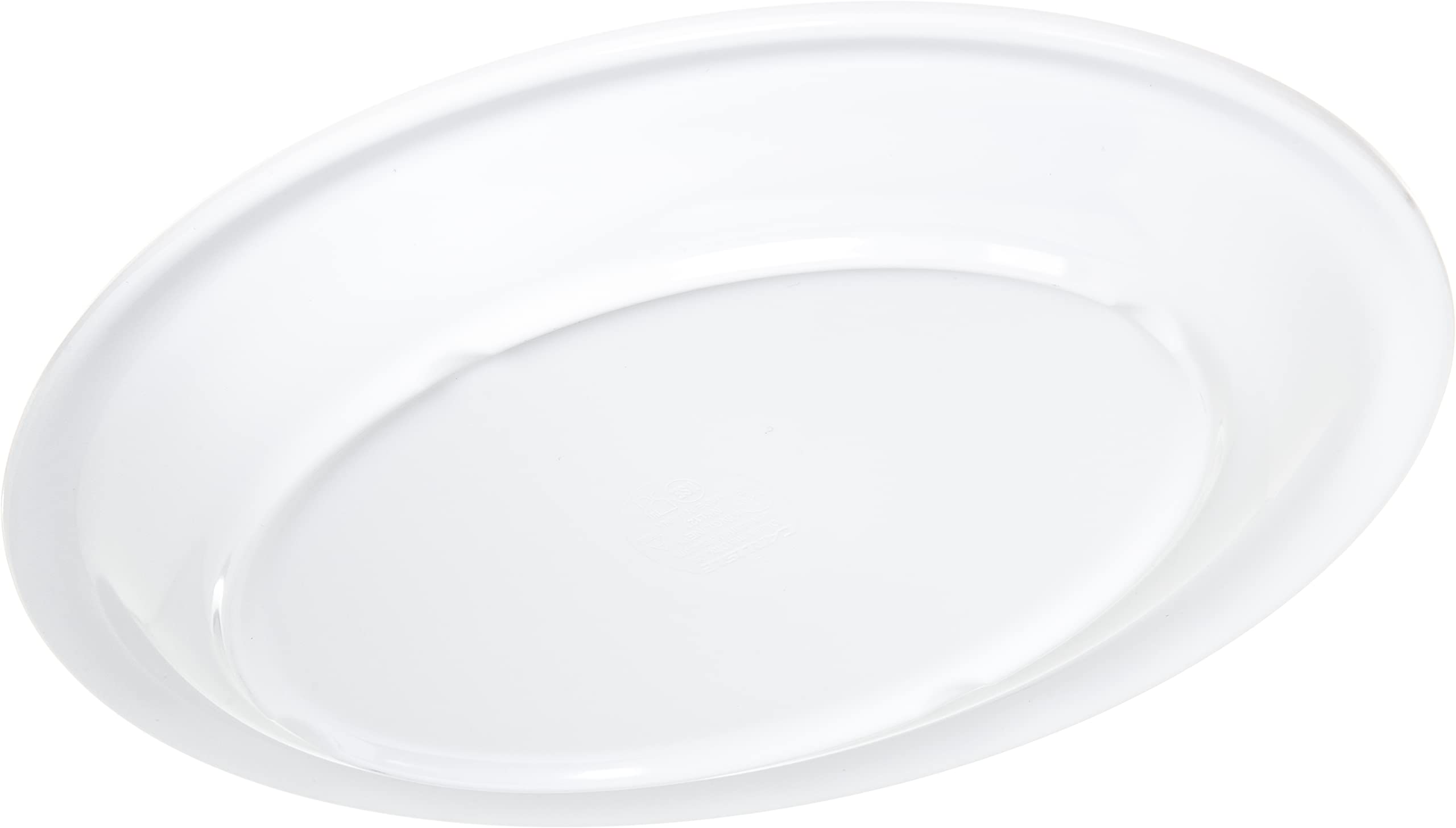 Carlisle Foodservice Products Kingline Plastic Oval Platter Oval Tray For Home And Restaurant, Melamine, 12 X 9 Inches, White, (