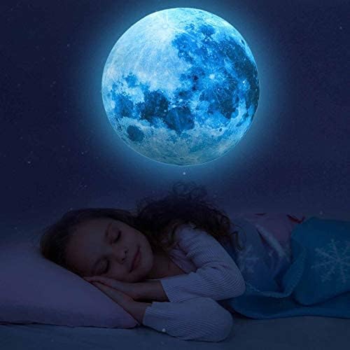 DESERT CAMEL Glow in The Dark Stars Decals for Kids Room, 1078Pcs Blue Ceiling Stickers, Space & Moon Theme