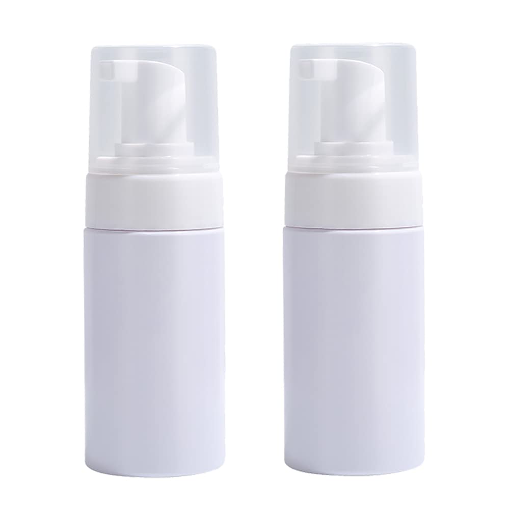 GSHLLO 2 Pcs 120 ml Empty Foam Pump Bottles Refillable Hand Sanitizer Bottles Mousse Soap Dispenser Shampoo Foaming Containers