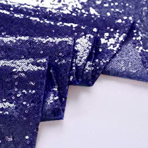 Jyflzq Navy Blue Sequin Table Runners 12 '' X 108 '' Pack Of 2 Sparkly Black Metallic Table Runner Glitter Sequin Runner For Tab