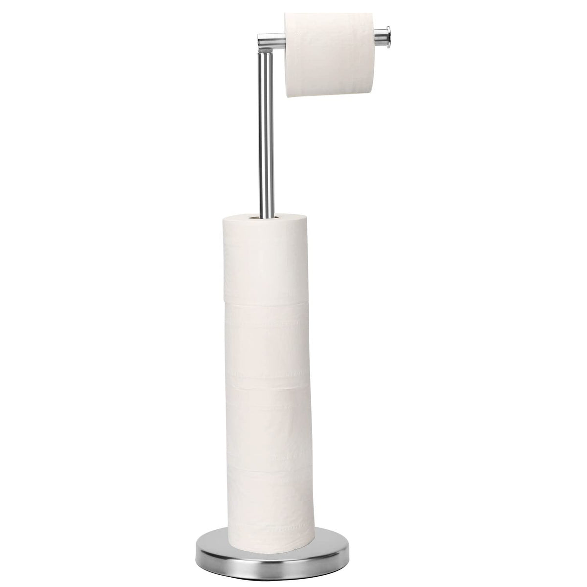 Toilet Paper Holder, Free Standing Toilet Paper Holder Stand With Reserve For 4 Spare Rolls, Sturdy Base, Toilet Tissue Paper Ro
