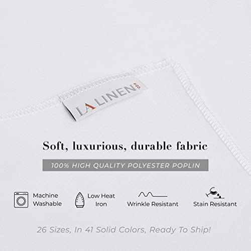 LA Linen Polyester Poplin Tablecloth 58-Inches Round  Orange