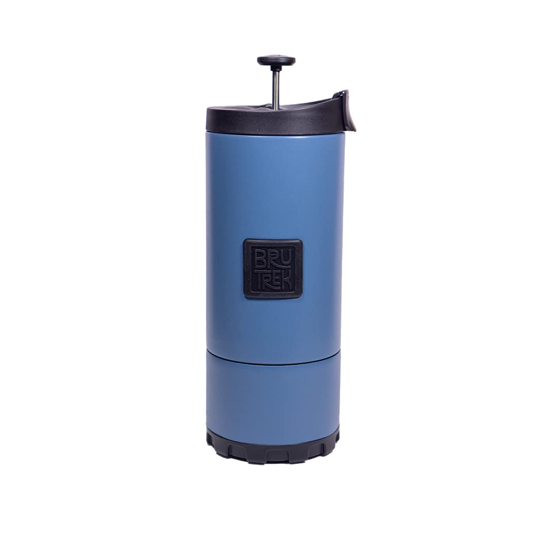 Brutrek Ovrlndr Travel Coffee French Press, 24 Fl.Oz Drinkable Capacity, Vacuum Insulated, Easy To Clean Removable Bottom, No Sp