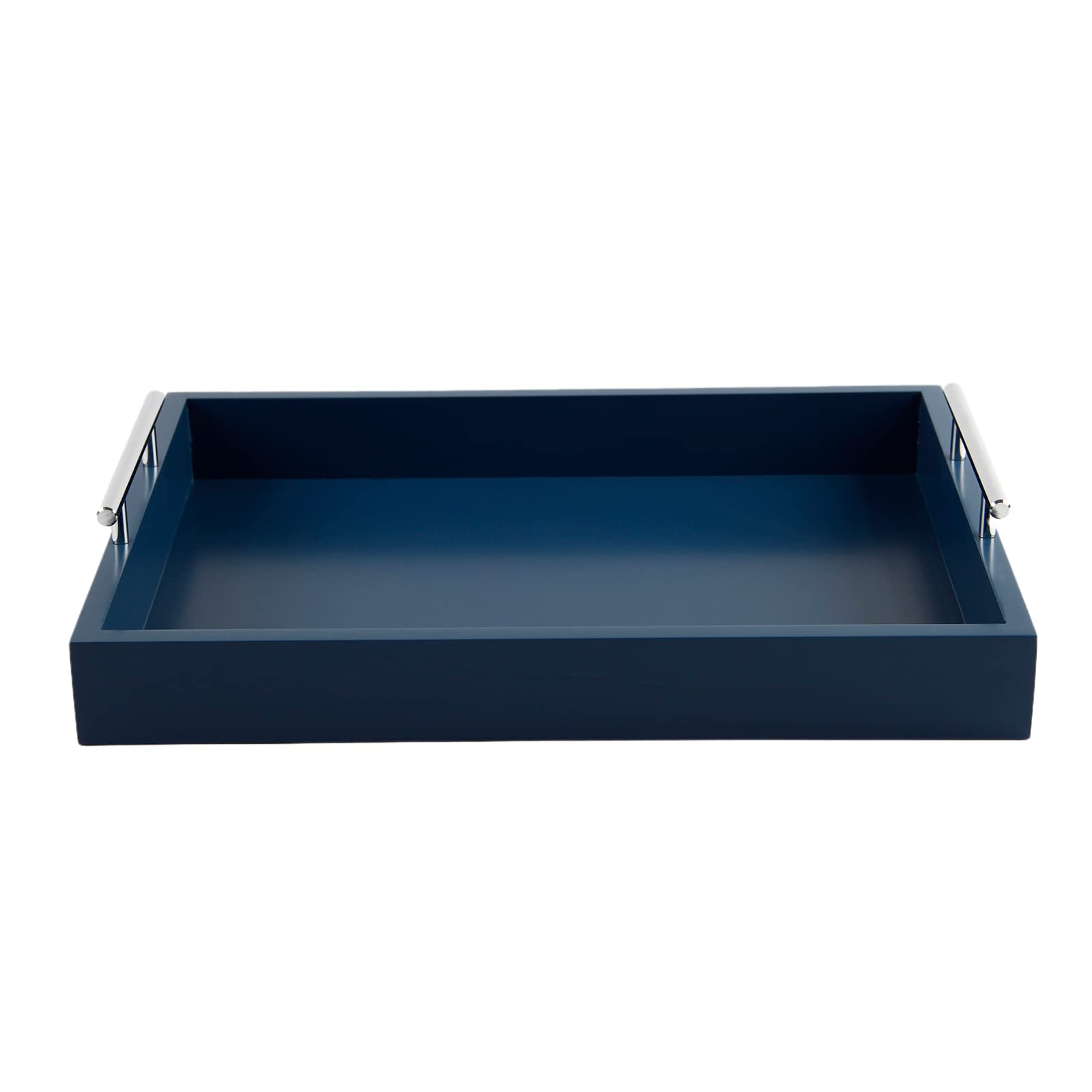 Jjsqylan Wooden Serving Tray With Handles Rectangle Breakfast Tray For Coffee Table Decorative Ottoman Tray 16   X 12    For All