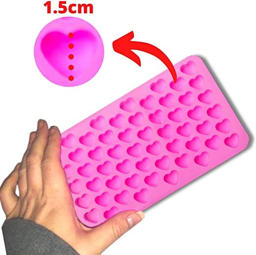 MoldBerry Chocolate Mould Heart Shape Silicone Molds Non-Stick Chocolate Candy Ice Tray Jelly Sweets Molds, DIY Wax Melt Baking