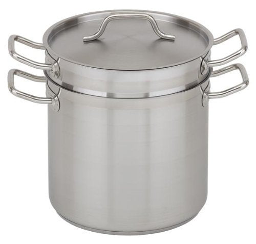 Royal Industries Double Boiler with Lid, 20 qt, 11.8 x 11.4 HT, Stainless Steel, Commercial Grade - NSF Certified