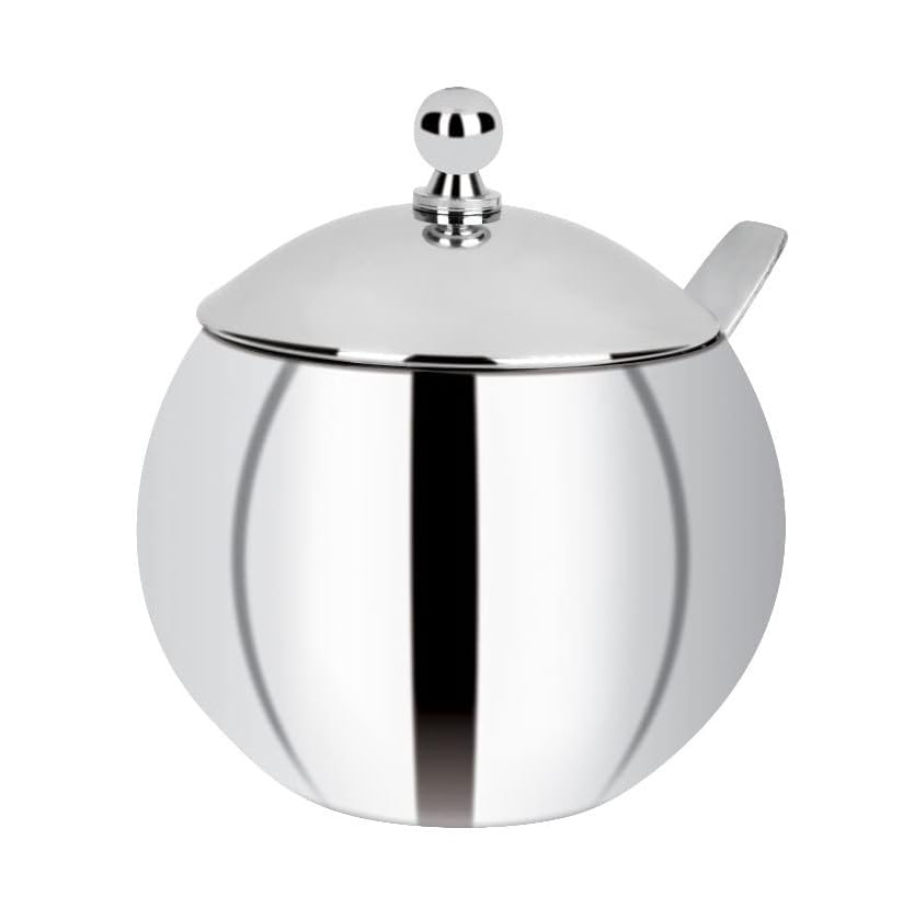 Kc Stainless Steel Ghee Pot/Pickle Container 500 Ml With Spoon | Multipurpose Storage Jar | Food Grade, Mirror Finish Set Of 1