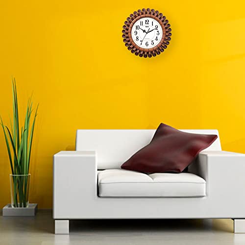 Ajanta Plastic Analog Wall Clock 15.7 Inches Vintage Wall Clock For Bedroom,Hall,Office And Drawing Room,White