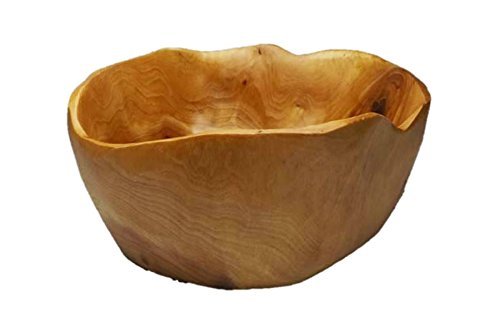Thy Collectibles Wooden Deep Bowl Handmade Storage Natural Root Wood Crafts Bowl Fruit Salad Serving Bowls (Medium 9''-11'')