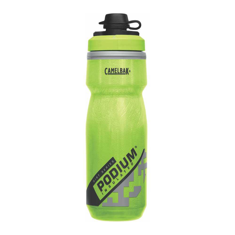 CamelBak Podium Dirt Series Chill Insulated Mountain Bike Water Bottle 21oz  Lime