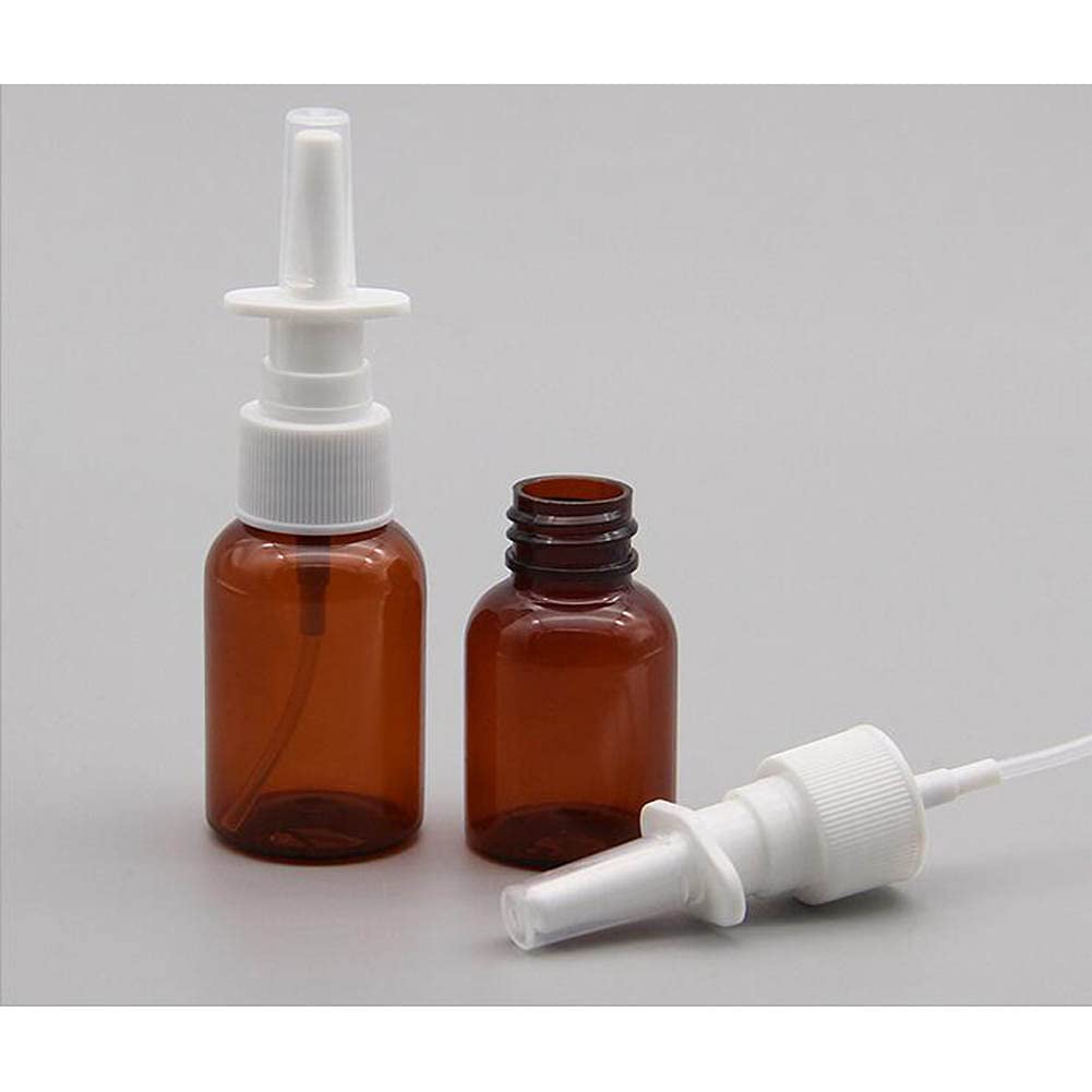 Quupy 6Pcs 30Ml/1Oz Empty Refillable Glass Nasal Spray Bottle Nose Sprayer Fine Mist Sprayers Containers Vials For Makeup Cosmet