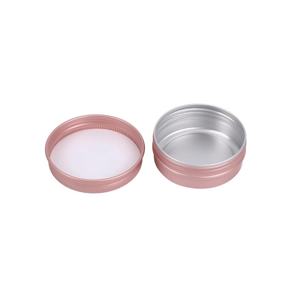 Yaphetss 12Pcs 30Ml/1Oz Aluminum Tin Jar With Screw Lid Empty Refillable Aluminum Round Tin Containers For Cosmetic Lip Balm Cre