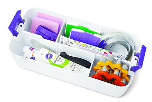 Wilton Decorator Preferred Cake Decorating Tool Caddy - White/Purple, Model 409-3077, Essential for Cake Decorating