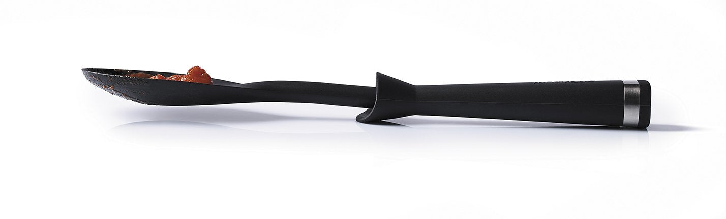 Mastrad Standing Spoon - 10'' Silicone Self Balancing Spoon Stands On Its Own - No Mess, No Spoon Rest