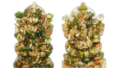 suvasane Navadhanya Ganesh and Lakshmi Idols for Pooja and home to bring sucess and all positive vibes