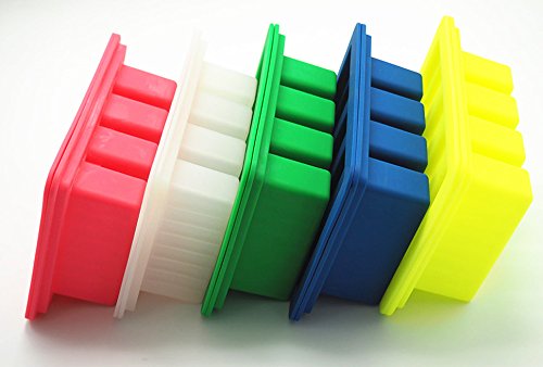Pizety Large Silicone Butter Molds With 4 Cavities Silicone Butter Mold Maker, Pudding And Jello Mold, Cheesecake, Bar, Candy, C