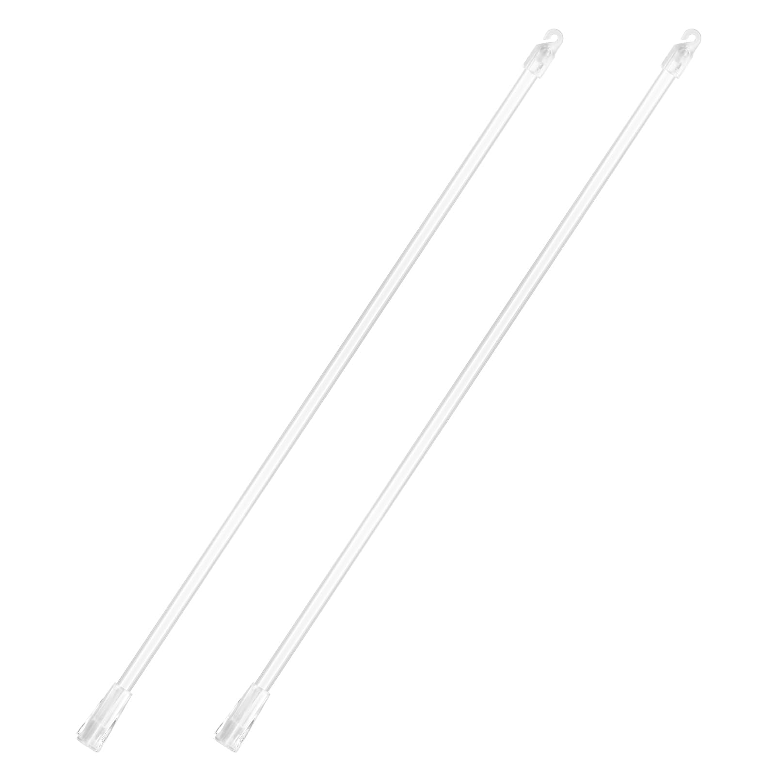 AOOCEEPAW 17 Inches 2 Pieces Blind Wand, Vertical Blinds Replacement Parts, Tilt Wand Replacement, Clear Blind Rod with Hook and
