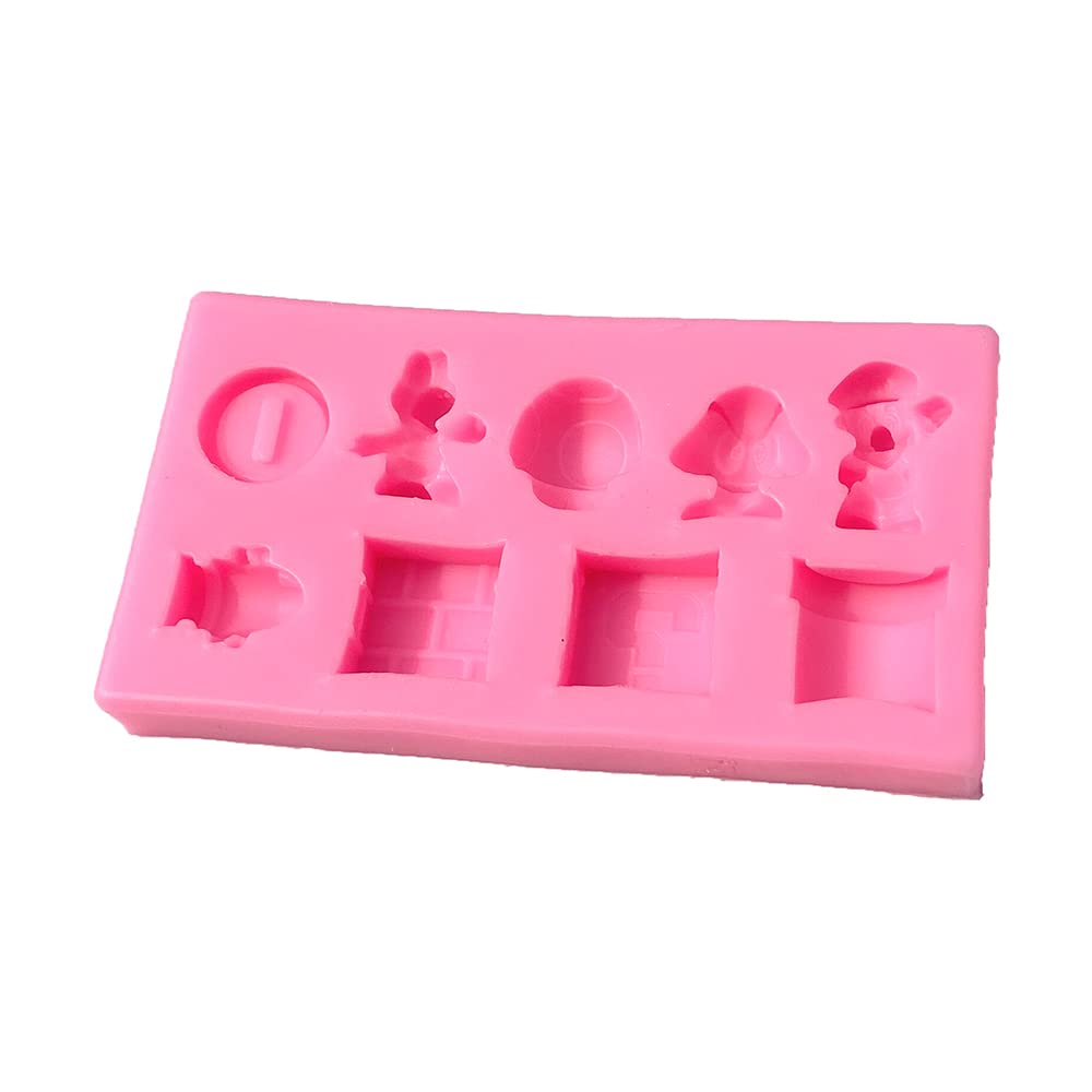 Guratapa 9 Hole Gold Coin Super Yoshi Dragon Mushroom Gold Coins Silicone Molds For Diy Fondant Candy Making Chocolate Mold Dess