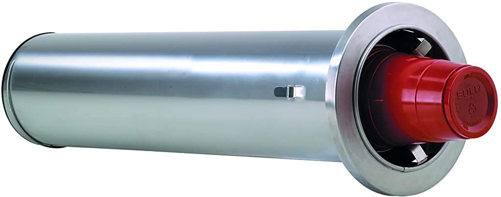 Dispense-Rite Adj-2 In-Counter Cup Dispenser, Adjustable From 8 Oz. To 44 Oz, Stainless Steel, 2 Spring, 22'' Length, Rim Diamet