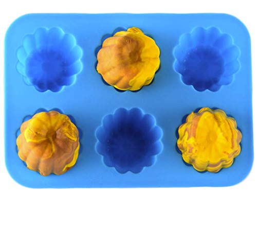 Lassum 2 Pieces Food Grade Silicone Cake Molds 6 Cavity Handmade Molds For Cake Chocolate Jelly Pudding Dessert
