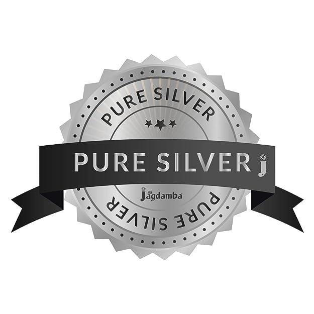 Sri Jagdamba Pearls 45 Grams Lakshmi & Ganesh Silver Idols 45 Grams | Idol For Home, Office, Temple And Table Decoration | Relig