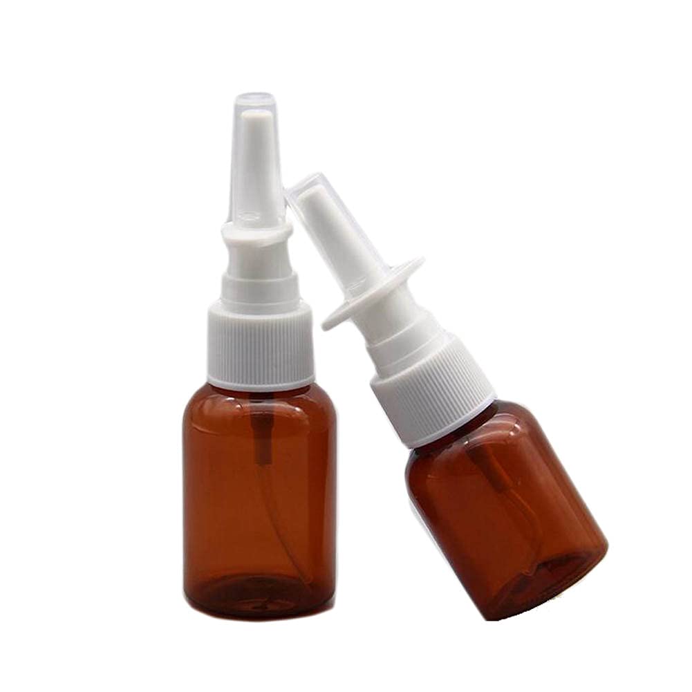 Quupy 6Pcs 30Ml/1Oz Empty Refillable Glass Nasal Spray Bottle Nose Sprayer Fine Mist Sprayers Containers Vials For Makeup Cosmet