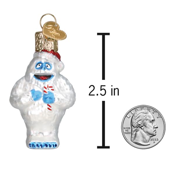 Old World Christmas Mini Bumble Glass Blown Ornament for Christmas Tree, Handcrafted Holiday Decoration, Rudolph Collection