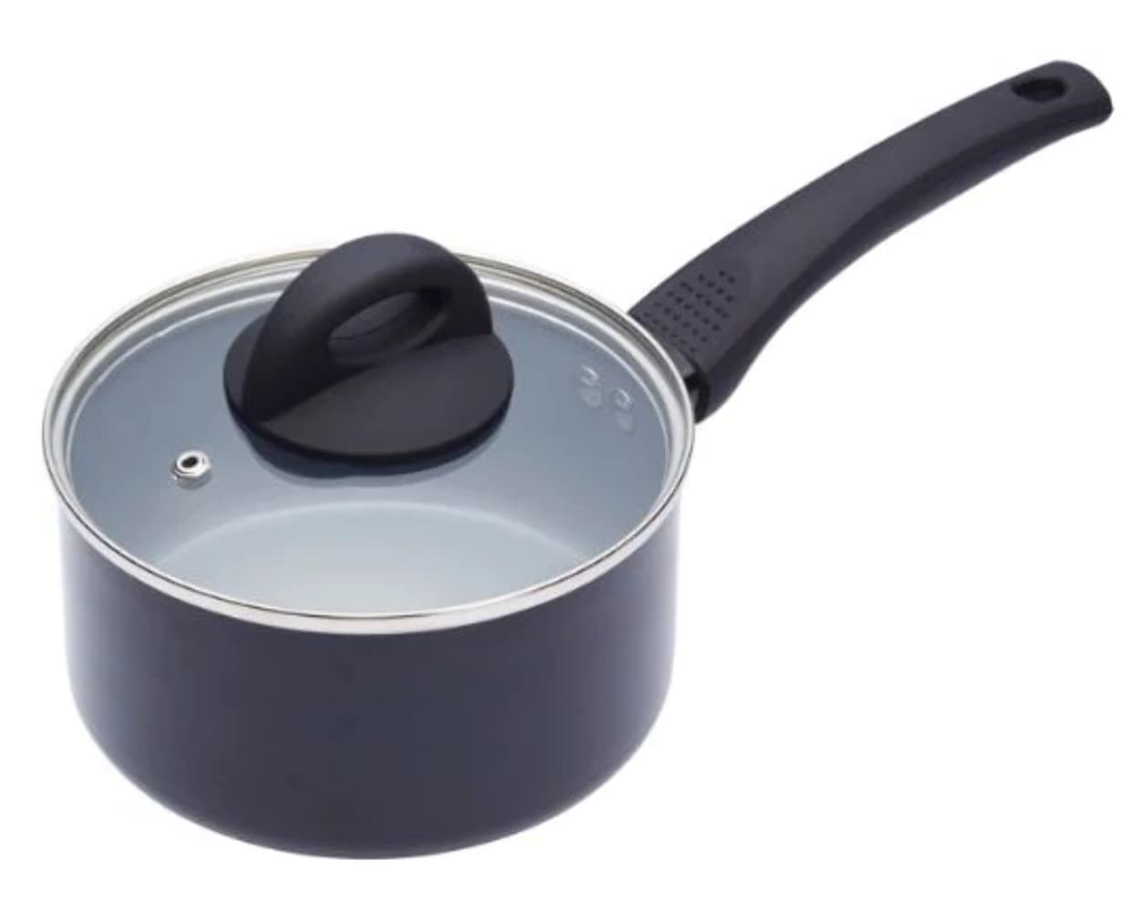 Kitchen Craft MasterClass InductionSafe NonStick Ceramic Eco Saucepan, Black, 16 cm