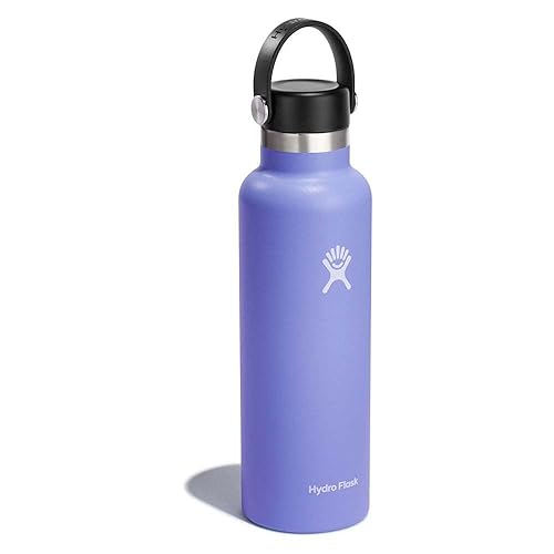 Hydro Flask 21 oz Standard Mouth with Flex cap Stainless Steel Reusable Water Bottle Lupine -AVacuum Insulated  Dishwasher Safe  BPA-Free  Non-Toxic