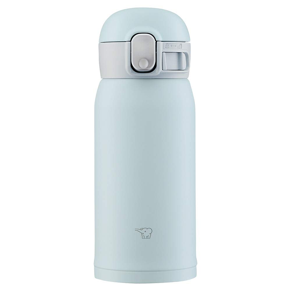 Zojirushi Sm-Wa36-Hl One-Touch Stainless Steel Mug, Seamless, 0.36 L, Ice Gray