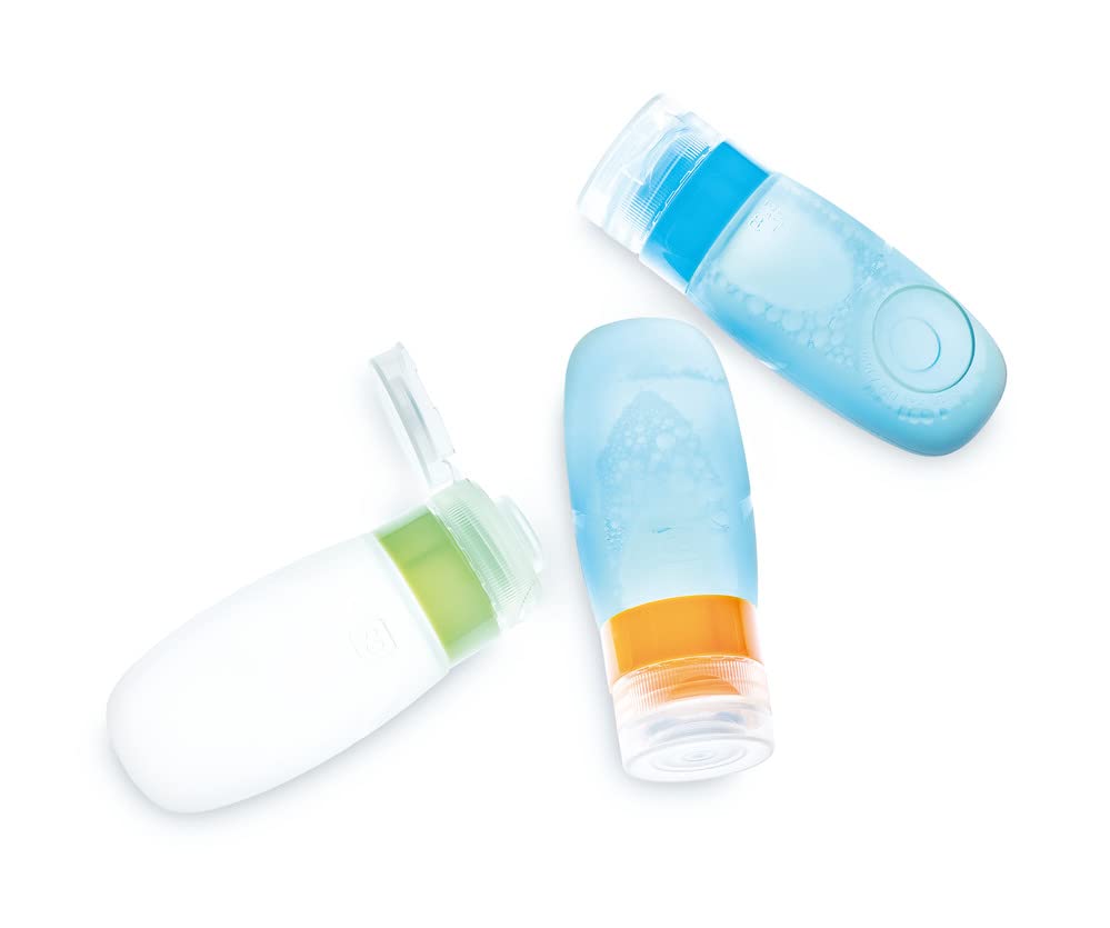 Go Travel Squeeze It Trio, Tsa Approved Travel Bottles, Leakproof Travel Containers, Silicone Travel Bottles For Toiletries And