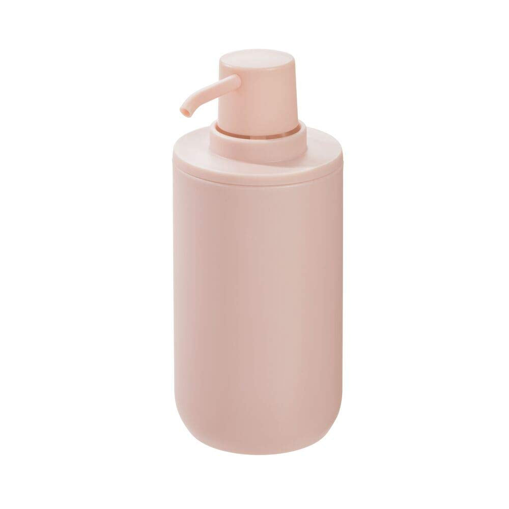 Idesign 28511 Cade Plastic Pump, Liquid Soap Dispenser Holds 12 Oz. For Bathroom, Kitchen Sink, Vanity, Blush