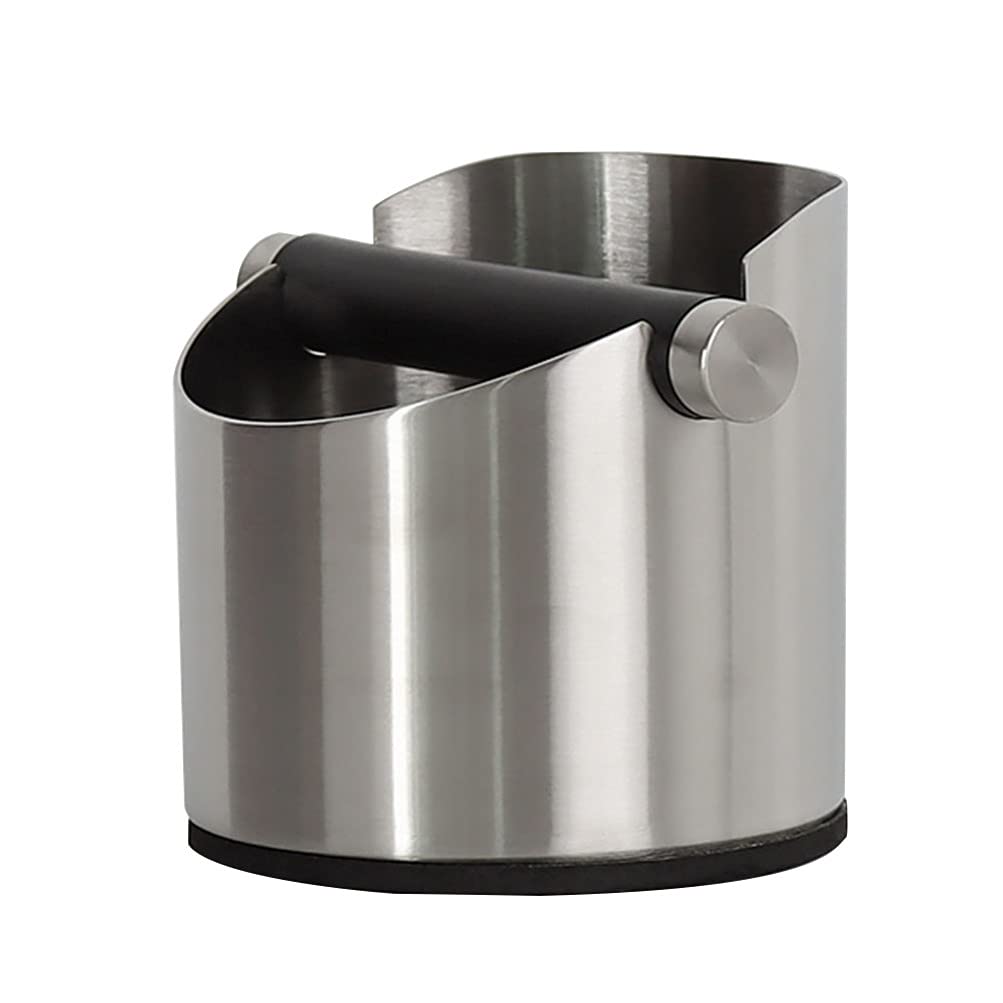 Jojofuny Espresso Knock Box, Stainless Steel Coffee Grounds Container, Knock Style Dump Bin, Grind Waste Bin, Coffee Maker Acces