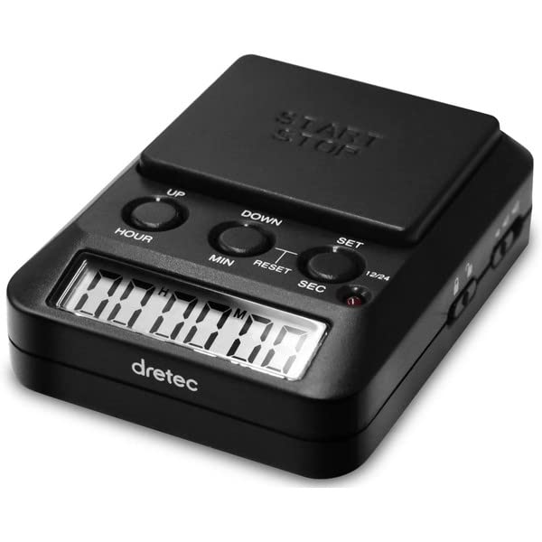 Dretec Learning Timer, For Studying, Large Button, Count Function Until The Target Date, Black, Officially Tested In Japan(1 Sta