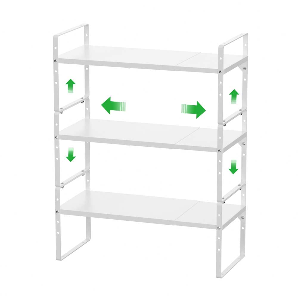 Wejipp Cabinet Organizer Shelf Expandable Pantry Counter Shelves Stackable Under Sink Inside Cabinet Storage Spice Rack For Kitc