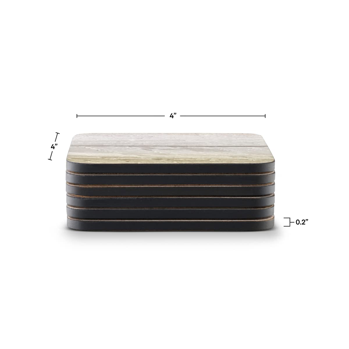 Pimpernel Driftwood Collection Coasters | Set Of 6 | Cork Backed Board | Heat And Stain Resistant | Drinks Coaster For Tabletop