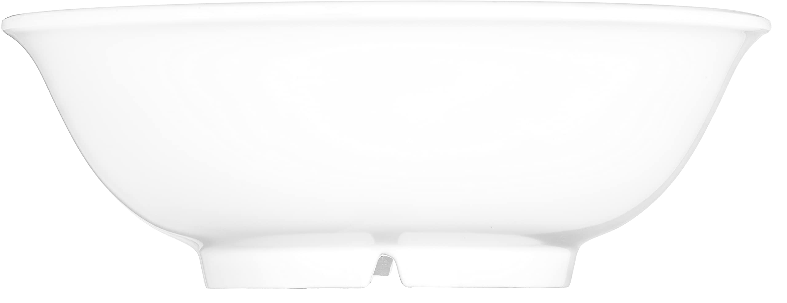 Carlisle Foodservice Products Reusable Plastic Bowl Footed Bowl For Home And Restaurant, Melamine, 24 Ounces, White, (Pack Of 12