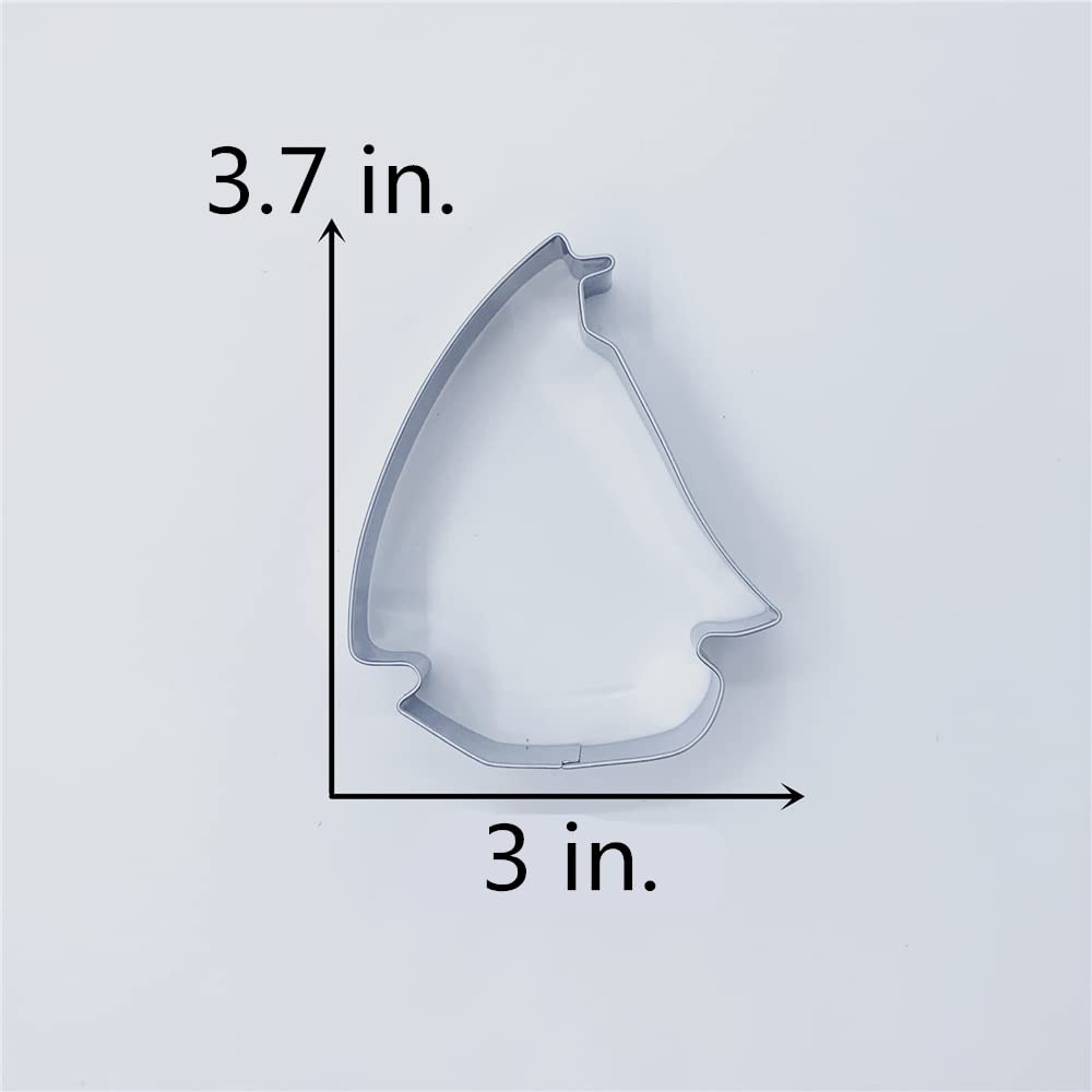 Liliao Nautical Sailboat Cookie Cutter, 3.7'', Biscuit Bread Sandwich Cutters, Stainless Steel