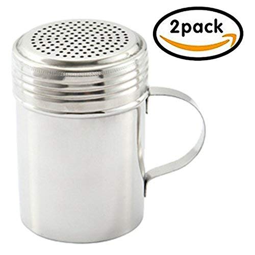 Culinary Depot Stainless Steel Dredge Shaker With Handle, Set Of 2 - 10 Oz.