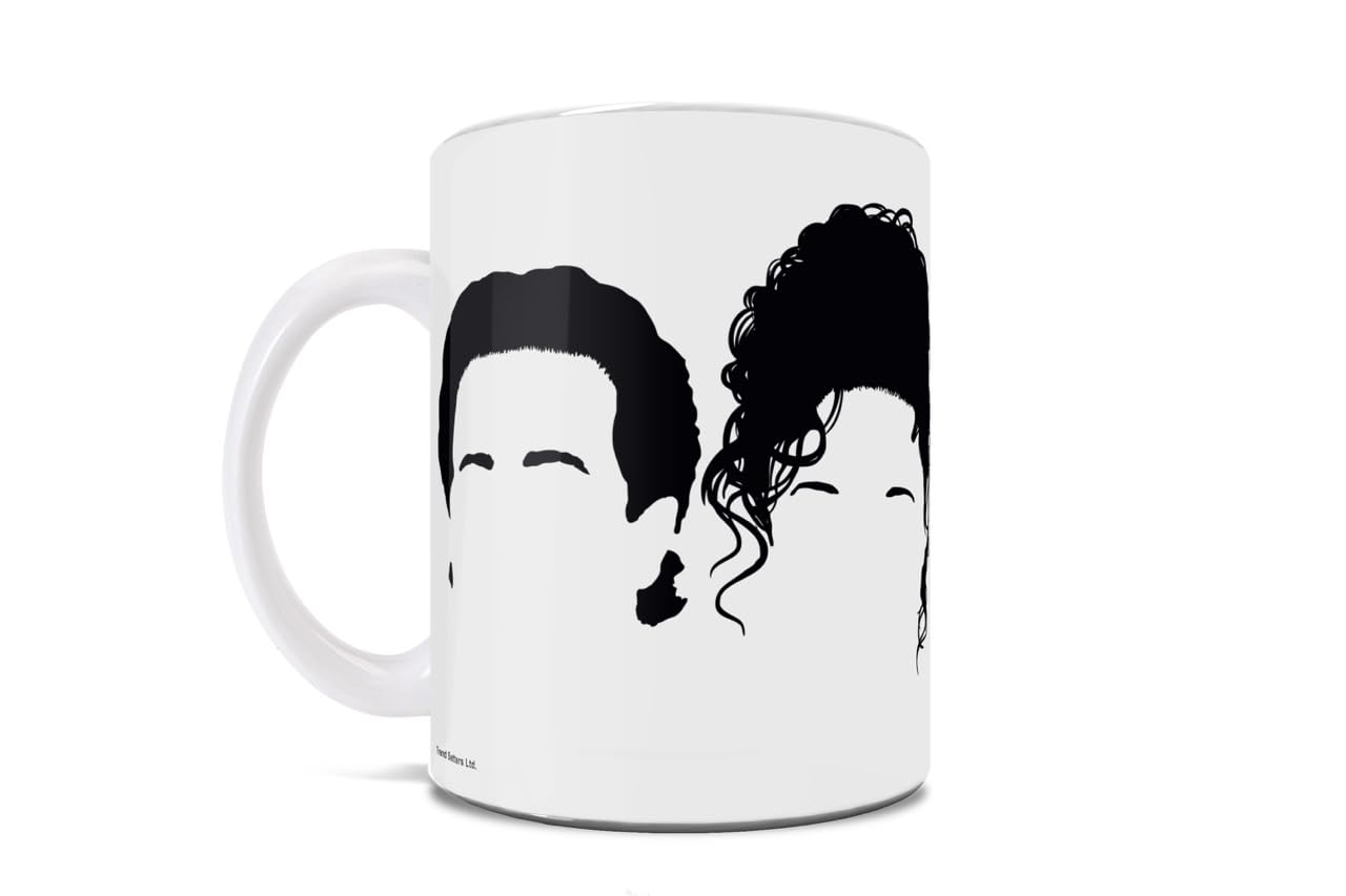 Trend Setters Seinfeld - Minimalistic Cast Portraits - Jerry George Elaine and Kramer - One 11 oz Ceramic Coffee Mug - Officiall