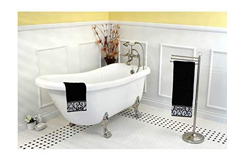 Kingston Brass CC2028 Vintage Pedestal Towel Bar  Brushed Nickel
