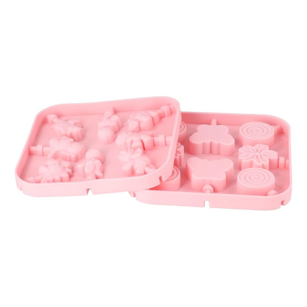 Silicone Lollipop Molds, Cute Animal Fruit Flower Shape Lollipop Molds, Round Chocolate Hard Candy Molds, Ice Molds, Great For L