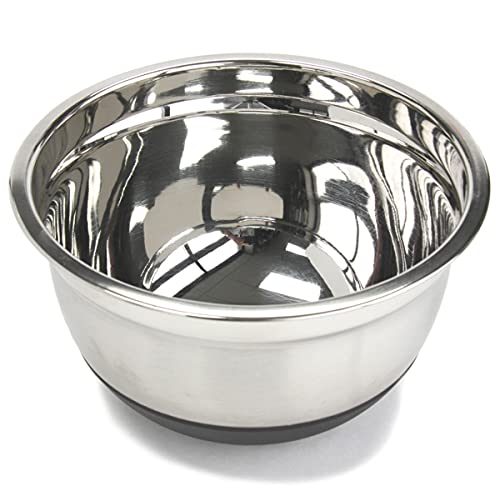 Chef Craft Non-Skid Mixing Bowl Set, 3 Piece Set, Stainless Steel