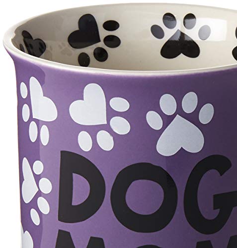 Enesco Our Name Is Mud Dog Mom, 16 Oz. Stoneware Mug, 1 Count (Pack Of 1), Multi Color