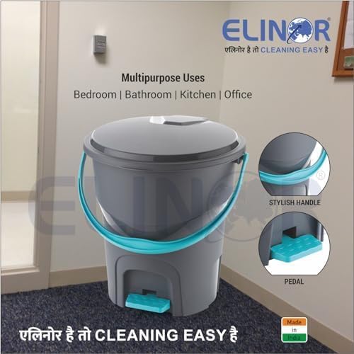 Elinor Amazing Dustbin Design Which Including Foot Pedals, Handle And Tight-Sealing Lids For Home, Kitchen, Office, Bathroom Etc