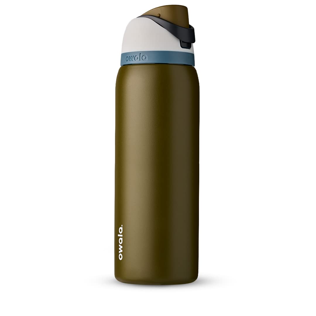 Owala Freesip Insulated Stainless Steel Water Bottle With Straw, Bpa-Free Sports Water Bottle, Great For Travel, 40 Oz, Forrestr