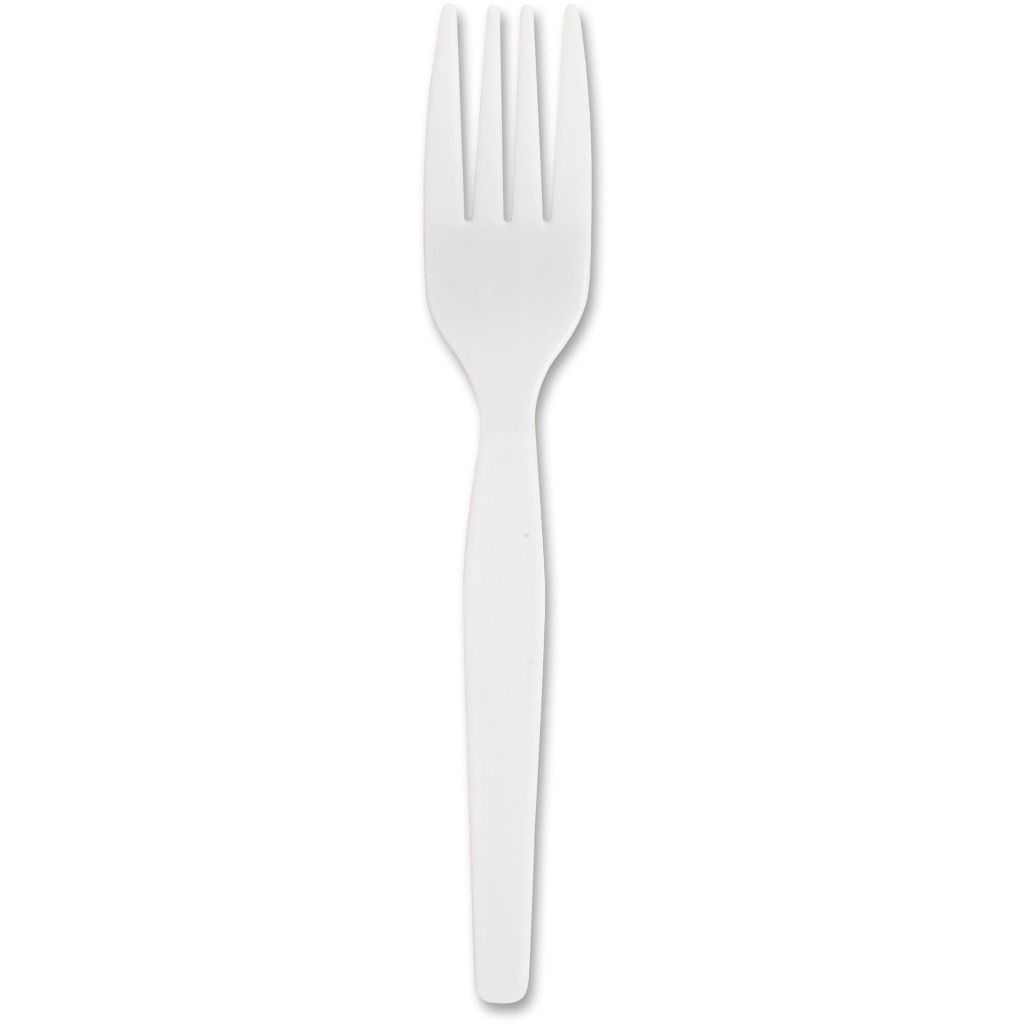 Genuine Joe 0010430 Plastic Forks, Heavyweight, 100/Bx, White