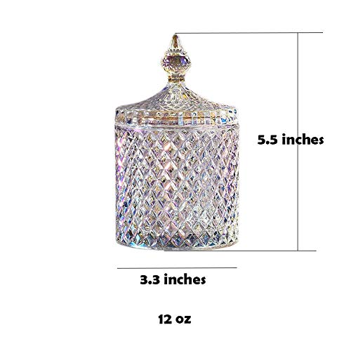 Rainie Love Home Basic Food Storage Jar with Lid  Cookie Tin Biscuit Barrel Decorative Candy Jar - 12 oz